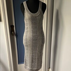 Democracy Charcoal Knit Midi Dress